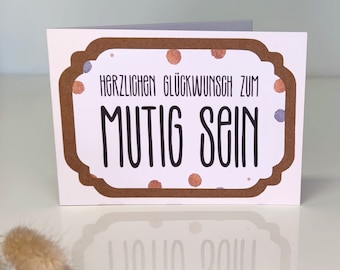 3-fold card "Congratulations on being brave" with envelope | for company founding | for business opening | further education | divorce