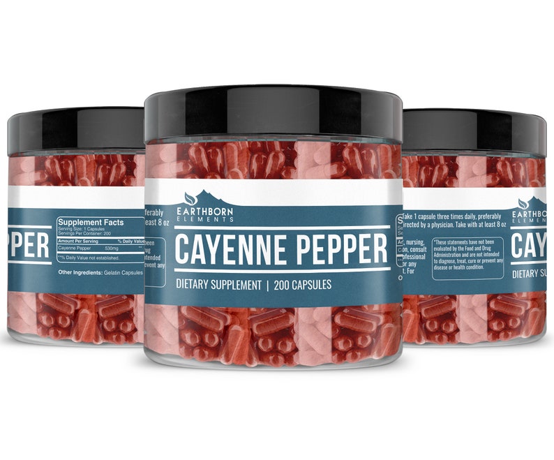Cayenne Pepper Capsules 200 Capsules 700 mg | Etsy