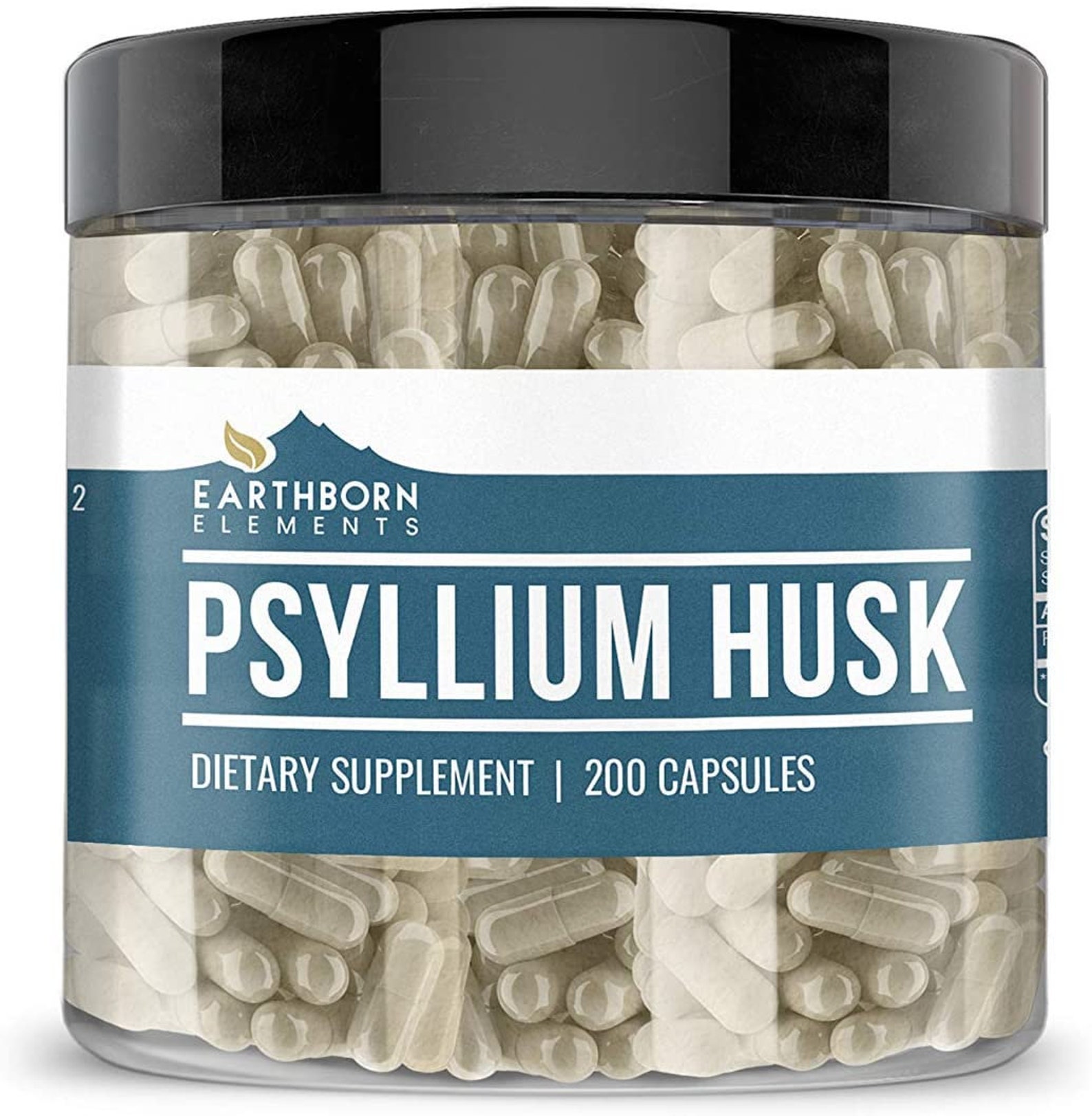 Psyllium Husk 200 Capsules 1575 mg Serving Etsy