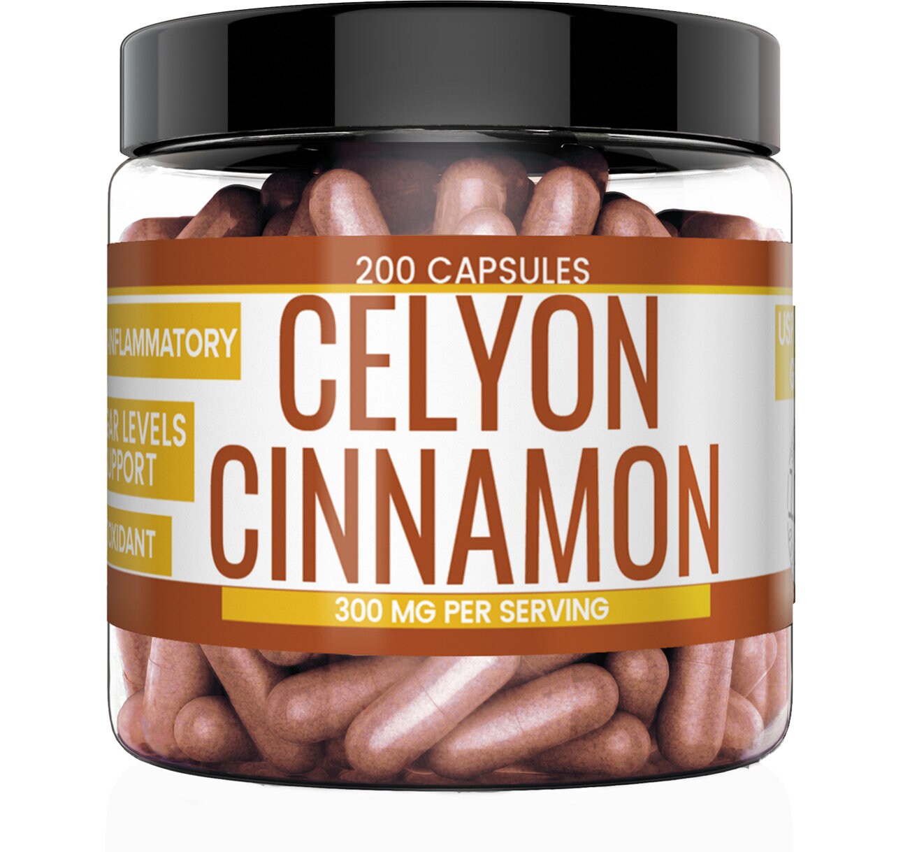 Ceylon Cinnamon Capsules 200 Count 300 mg EBE Etsy