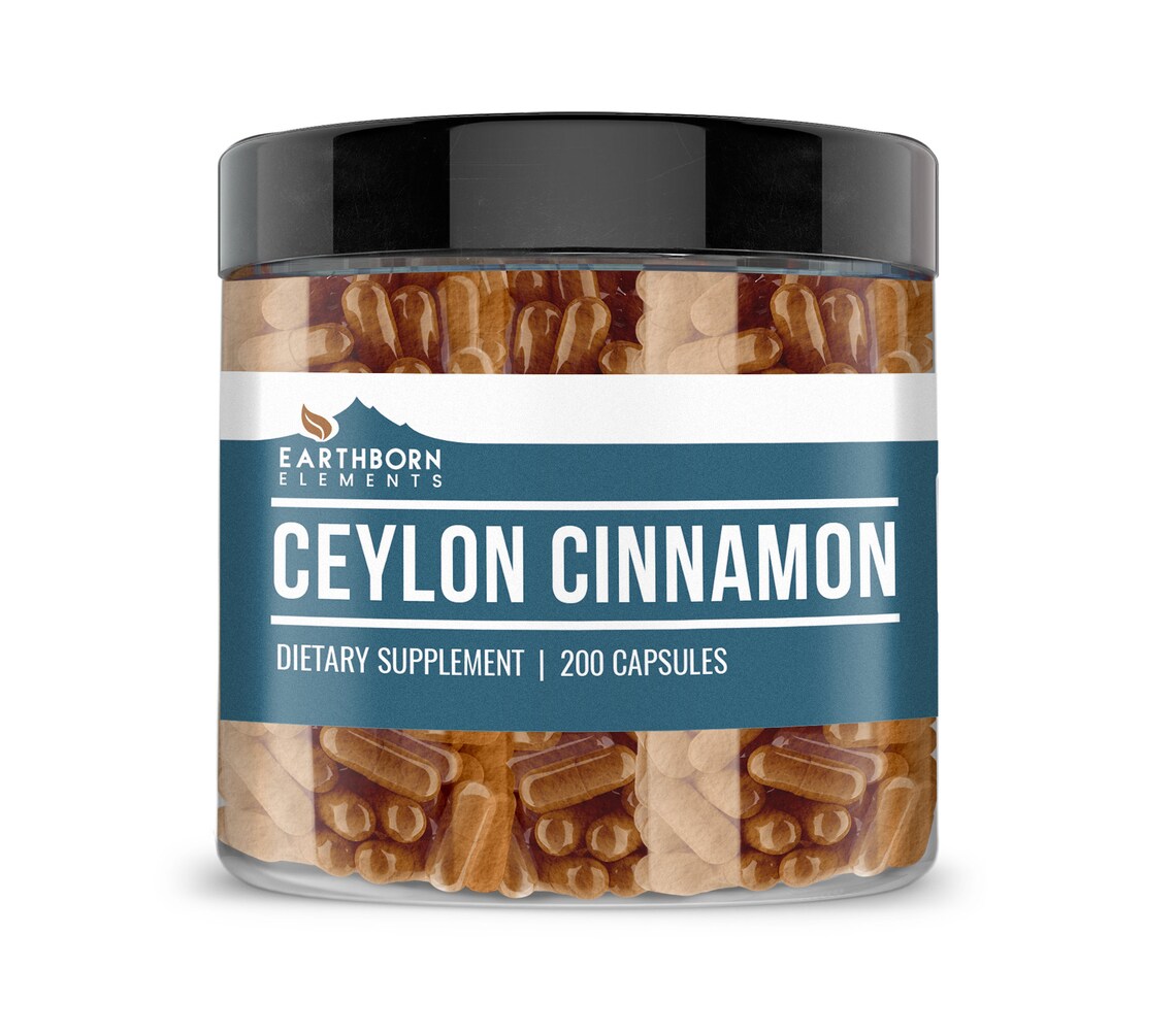 Ceylon Cinnamon 200 Capsules 385 Mg/serving Etsy