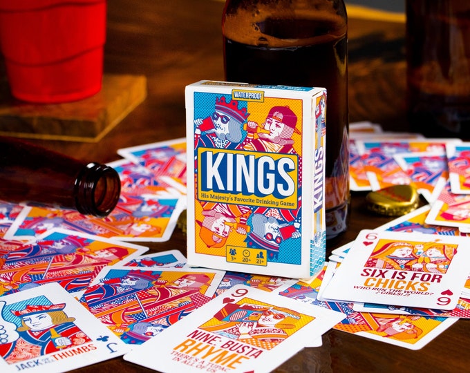 Kings Drinking Game Playing Cards Waterproof Custom Plastic Etsy