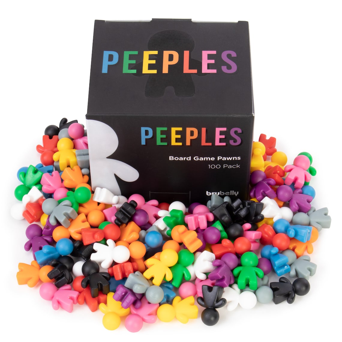 Peeples Board Game Pawns Rainbow 100pack 10 Colors x 10 Etsy