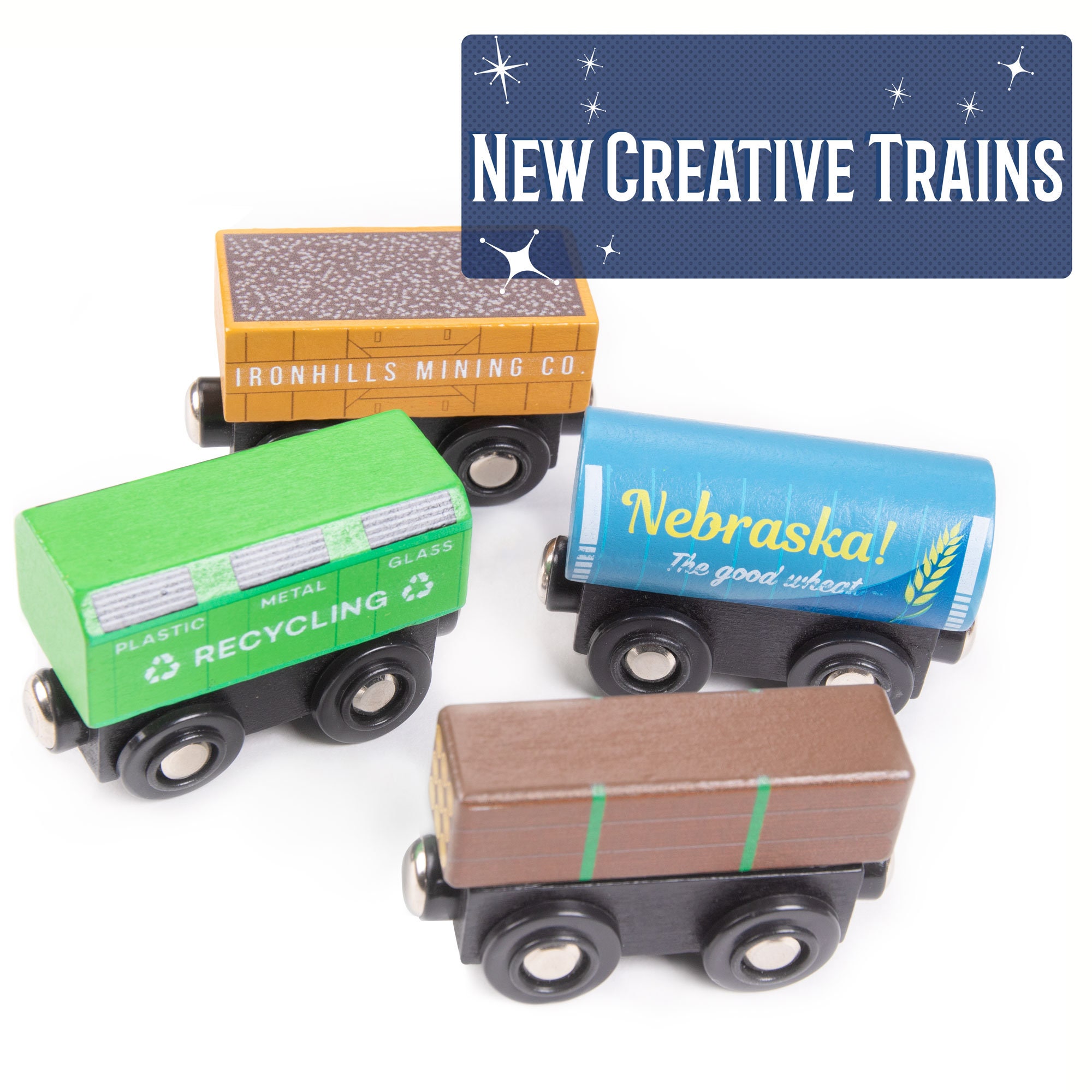 Playtime Express Train Set 12 Wooden Toy Vehicles Kit for Etsy
