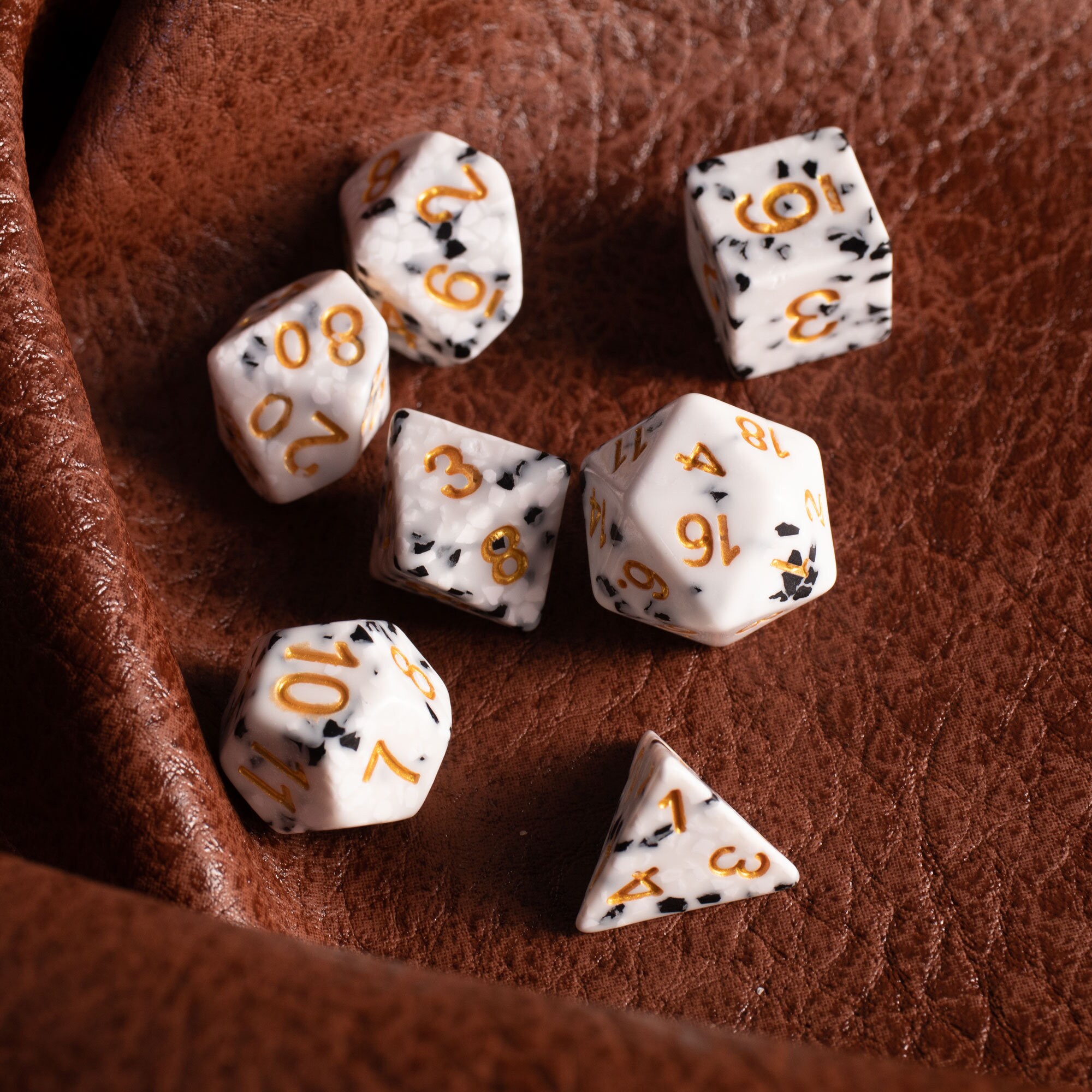 Cookies N' Cream Polyhedral Dice Set of 7 Dice for - Etsy