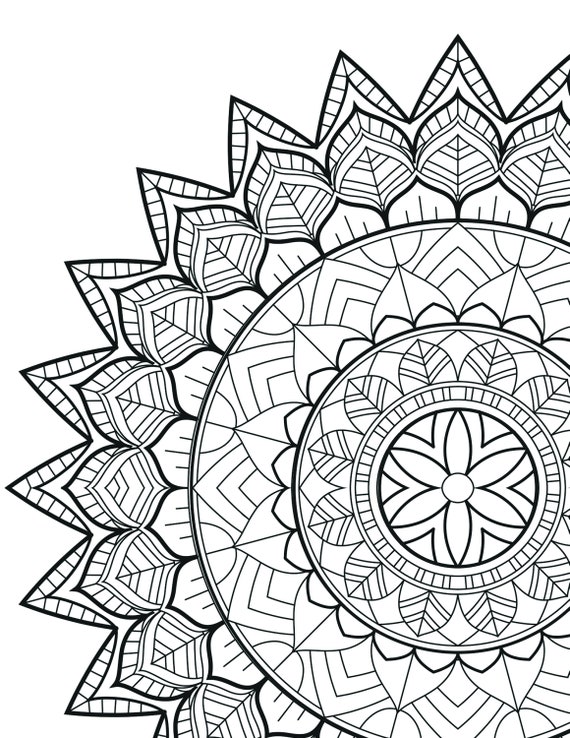 Bohemian Mandala Coloring Page Adult Coloring Page Coloring Page Coloring Mandalas Coloring For Adult Colouring Pages Adult Coloring - 