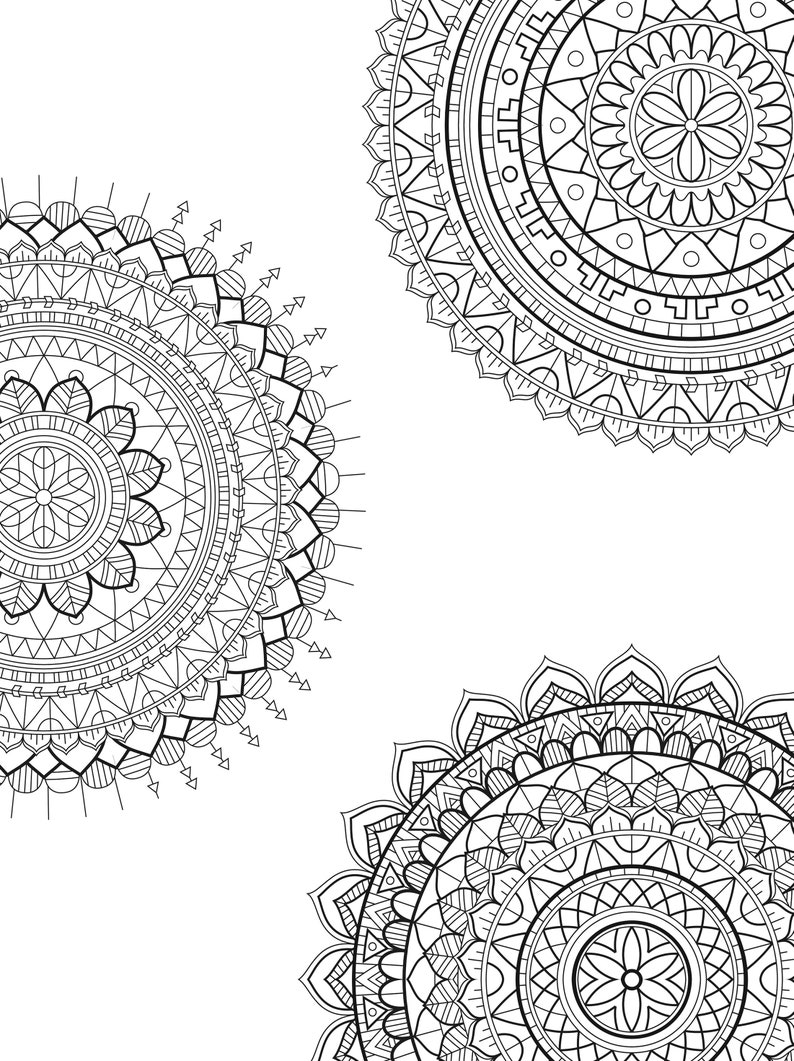 Download Geometric Gothic Mandala Bundle Pack Coloring Page Adult ...