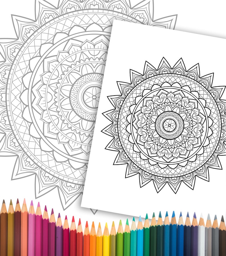 Download Bohemian Mandala Bundle Pack Coloring Page Adult Coloring ...