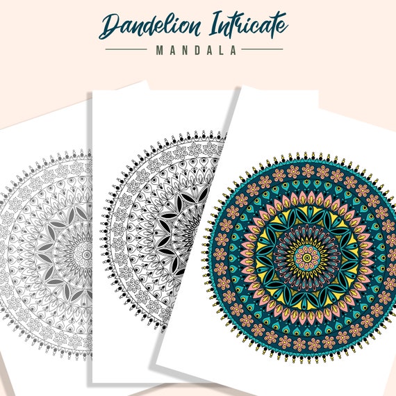 Dandelion Coloring Sheet