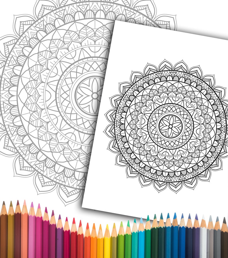 Download Geometric Gothic Mandala Bundle Pack Coloring Page Adult ...