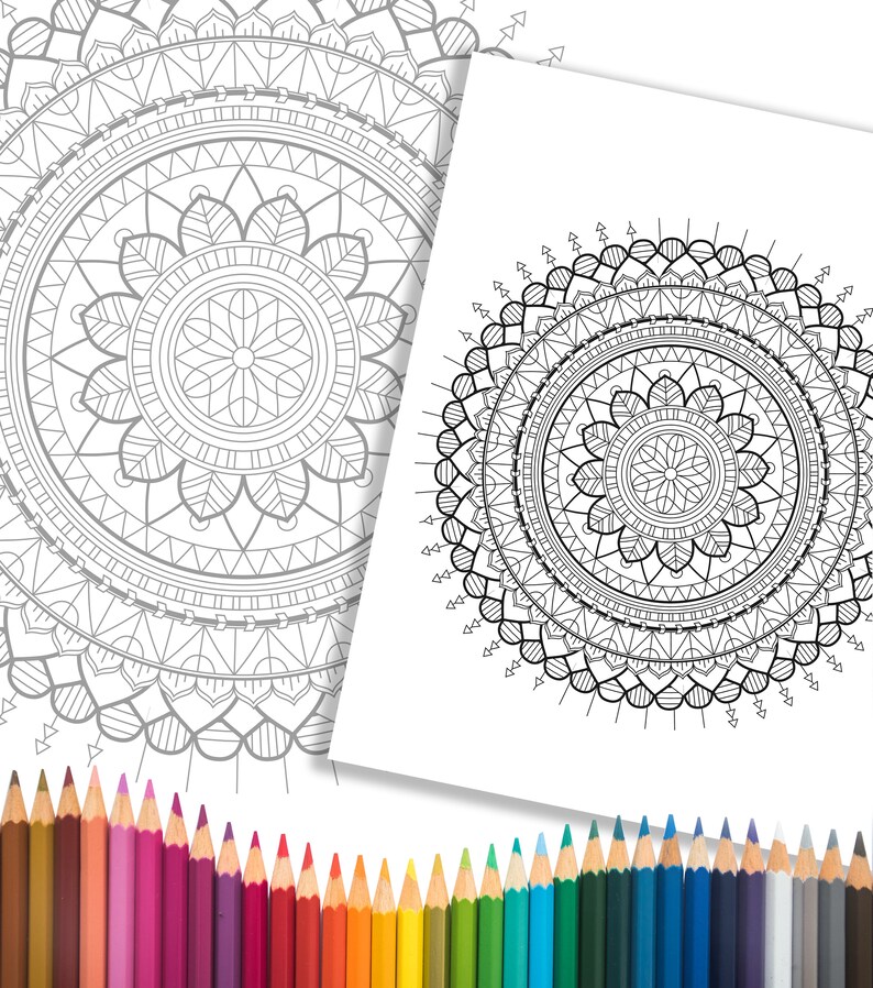 Download Geometric Gothic Mandala Bundle Pack Coloring Page Adult ...
