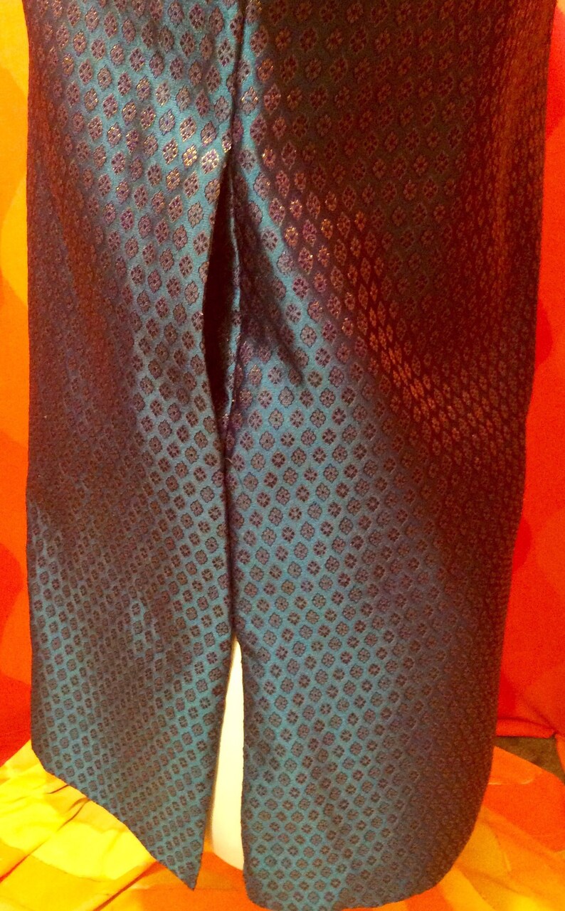 Vintage Men/'s Bejeweled Silk /& Velvet Brocade Rhinestone Nehru Hippie Dandy Groovy Psychedelic Beatnik Beatles Era Carnaby Street Mod