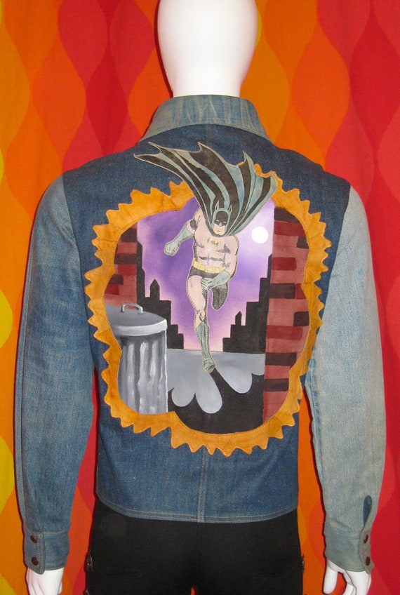 1970's Mens Antonio Guiseppe Denim Leather Shirt … - image 1