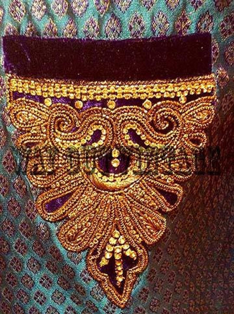 Vintage Men/'s Bejeweled Silk /& Velvet Brocade Rhinestone Nehru Hippie Dandy Groovy Psychedelic Beatnik Beatles Era Carnaby Street Mod