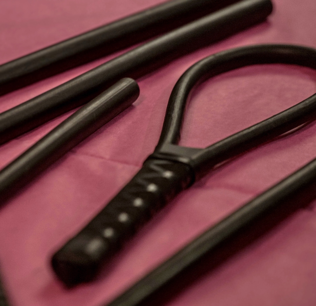 Black Rubber Coated Rattan Loop for "otk" Punishments - Etsy