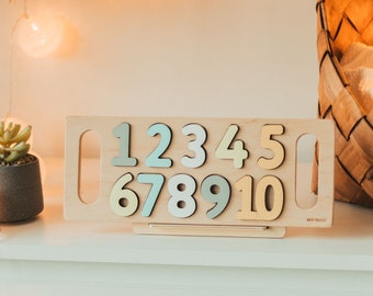 Counting Wooden  Puzzle, Numbers Puzzle