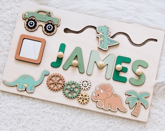 Baby Junge Montessori Busy Board, erstes Ostergeschenk für Kinder, personalisiertes Geschenk zum 1