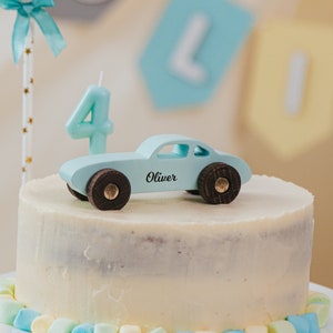 Unique Cake Topper For Kids. Wooden Cars With Names. Personalized Gift. Toddler Toys. Birthday Cake Topper. Baby Boy Gift.