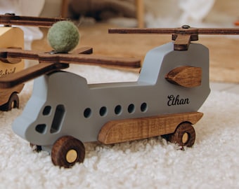 Handmade Wooden Airplane Toys for Boys Kids Pretend Play First Birthday Gift for Toddler Personalized Toys 1st Birthday Boy Easter Gift