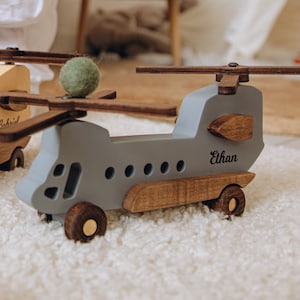 Jouets d'avion en bois faits à la main pour garçons, enfants, jeu de simulation, cadeau de premier anniversaire pour tout-petit, jouets personnalisés, cadeau de Noël de 1er anniversaire pour garçon