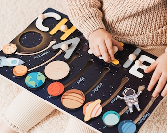 Solar System - Personalized Busy Board - Easter Gifts For Kids