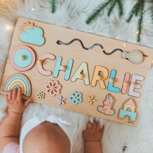 Tablero Montessori para actividades de niña, juguete educativo de madera, regalo de Navidad para niños, regalo de cumpleaños para niña, decoración de madera para guardería infantil.