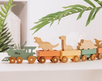 Train With Personalized Baby Boy Wooden