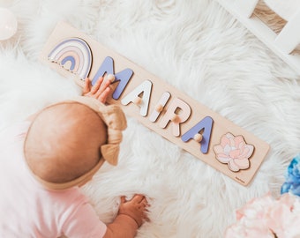 Custom Name Puzzle, Different Variants, Personalized Baby Girl, First Easter, Goddaughter Gift, Toddler Puzzle,  Montessori Toys For Kids