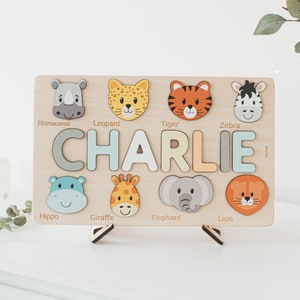 Busy Name Puzzle With Animals -  Easter Gifts for Kids, Baby, Toddler, Children