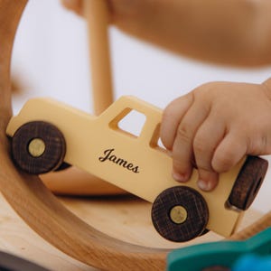 Name Toy Jeep First Easter Baby Gift Personalized Wooden Cars Montessori Toys For Toddlers Baptism Boy Gift 1st Birthday Gift Keepsake Baby