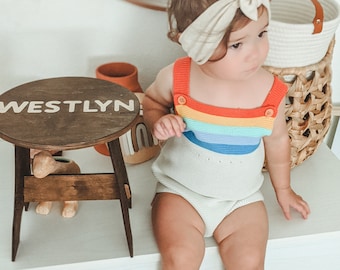 child's stool with name