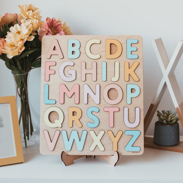 Pastel Alphabet Puzzle - Baptism Gift