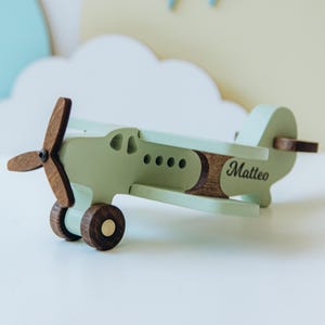 Wooden Planes. Toddler Toys. Baby Boy Gift Personalized. 1 2 3 Year Old Birthday Gifts. Sensory Toys. Baptism Boy Gift. Kids Pretend Play.