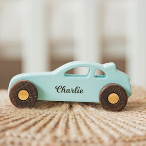 Personalized Wooden Car Toy For Boys Cars With Names Gift for Grandson Sensory Toys For Toddlers First Christmas Gift for Kids Newborn Gift