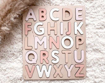 Wooden Alphabet Puzzle for Girl - Easter Gifts For Kids