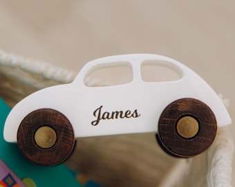 Cute Easter Basket Stuffer Toy Car With Name Wooden Toys For Kids Personalized Toddler Gifts First Christmas Baby Gift Sensory Toys For Kids