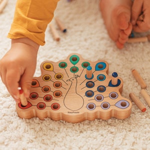 Kinder Montessori Spielzeug - Lernspielzeug für Kleinkinder - Sensorisches Holzspielzeug - Geburtstagsgeschenke - Weihnachtsgeschenke für Kinder