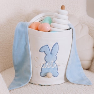 Osterhasenohren Tasche Personalisiert Osternest mit Namen Für Kinder Erstes Ostergeschenk Ostern Jagdtasche Für Kleinkinder Bestickter Osterkorb