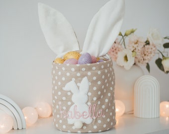 Cute Baby Girl Easter Basket, Custom Embroidered Easter Baskets For Boys, Personalized Easter Baskets, Easter Gifts For Kids, Teen Baskets