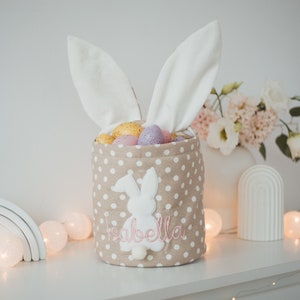 Niedlicher Baby-Osternkorb, individuell gestickte Osterkörbe für Jungen, personalisierte Osterkörbe, Ostergeschenke für Kinder, Teen Körbe