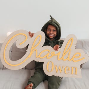 Baby Boy Name Sign, Custom Nursery Name Sign, Wooden Kids Room Decor, Above Crib Name Sign, Baby Shower Gift, Personalized Christmas Gifts