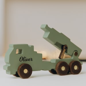 Wooden Toy Fighter With Name. Military Planes And Vehicles. Personalized Toy Cars. 1st Birthday Boy. Montessori Toys. Baby Christmas Gift. image 3