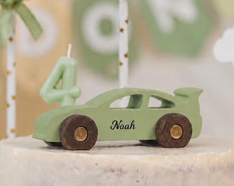 Personalized Toy Car: Fast Birthday Boy Cake Topper