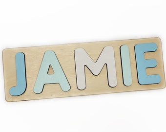 Wooden Letter Puzzle Etsy - 