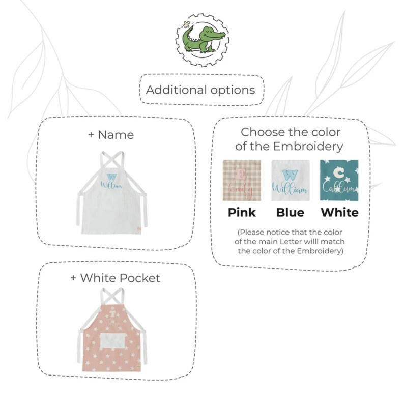 Personalized Waterproof Aprons for Kids, Baby Cross Back Apron ...