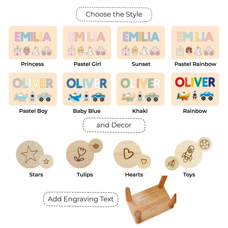 Custom Name Puzzle Step Stool Personalized Toddler Step Stool Gifts for ...