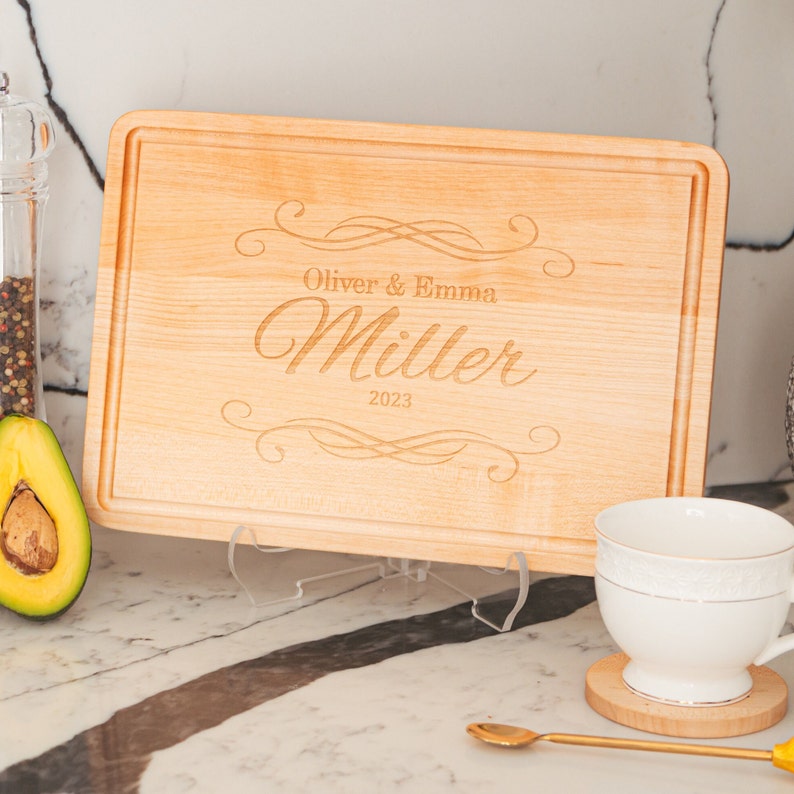 Cutting Board Mothers Day Gift Housewarming Gift Housewarming Gift Anniversary Gift Best Mothers Day Gift Personalized Engraved Wedding Gift image 2