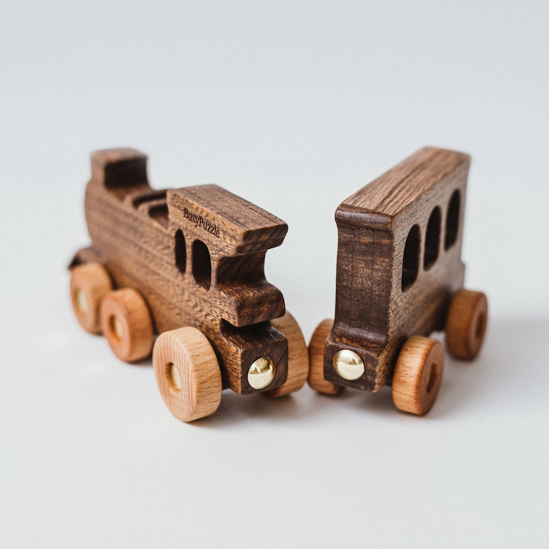 Bestseller Train Name With Magnets. Engine & Wagon Included. Wooden Toys For Toddlers. Personalized Birthday Gift. Fidget Toys For Kids. image 4