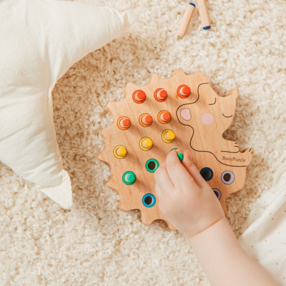 Hérisson en bois Jouets Montessori Cadeaux de Noël pour enfants Jouets  sensoriels pour les tout-petits Cadeaux danniversaire personnalisés Jouets  éducatifs en bois -  France