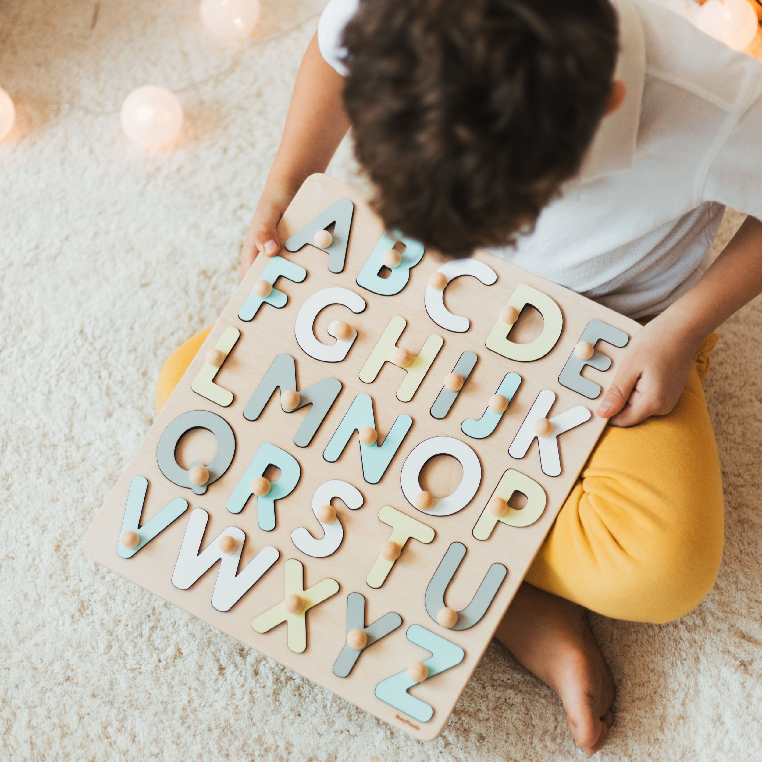 Puzzle alphabet en bois pour les tout-petits, lettres éducatives, puzzle  occupé ABC, alphabet dapprentissage, cadeau de Noël pour les enfants,  cadeau unique pour bébé garçon -  France